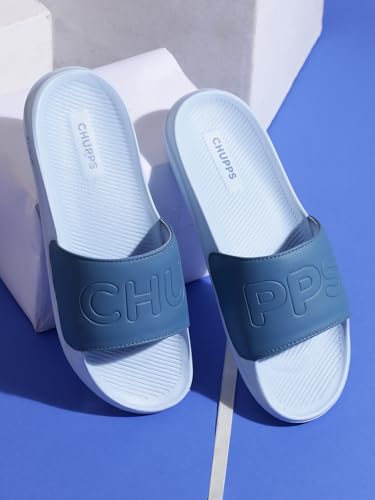 Image of CHUPPS Pure Black Drift Orthopedic Slippers | Soft Footpharma Footbed | Breathable Ventilation Holes | Lightweight Flip Flops | Anti-Skid Chappals for Everyday For Mens