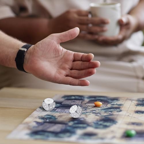 Realand Leere Würfel für Lasergravur, 18 mm, 6-seitig, gravierbar, Metall, Edelstahl, individuelle Entscheidungswürfel, Rohlinge für Spiele, Essen, Entscheidung, Date, Nacht, Paare, Geschenke, Party