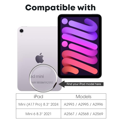 Image of JKSML 2-Pack Screen Protector for iPad mini A17 Pro /mini 6th Gen 8.3 Inch(2024 /2021), Tempered Glass UltraFit Tray for Easy Installation, Case Friendly, Bubble-Free, Face ID & Apple Pencil Support