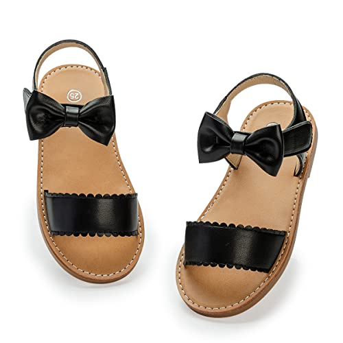 Image of Toddler Girls Sandals Little Girl Summer Flat Sandal Baby Open Toe Outdoor Beach Holiday Dress Shoes