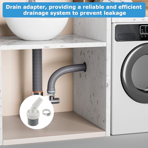 Waschmaschine Abfluss Adapter,Waschmaschinenanschluss,Waschmaschinenanschluss Adapter,Abfluss Waschmaschine,1 1/4 Zoll Waschmaschinenanschluss,Für Rohr Ø40 Mm, Eingang Ø18-24 Mm Mit Schlauchschelle