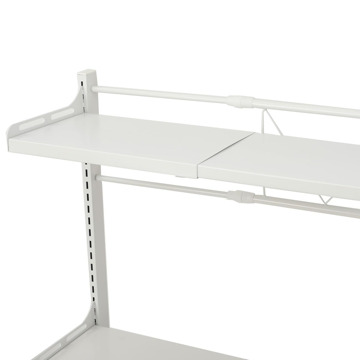 Meuble Machine à Laver,Meuble Dessus WC, Étagère de Rangement pour Lave-Linge et sèche-Linge à 2 Niveaux, étagères réglables, pour Gagner de la Place,Organisation de la buanderie,40x160x35-60cm