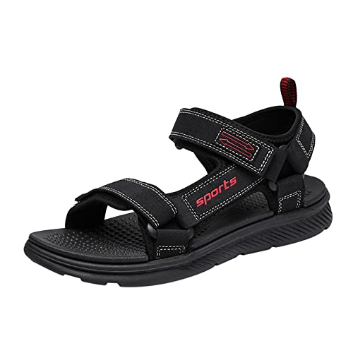 liaddkv Sandali estivi atletici per sport e attività all'aperto, da uomo, sandali da trekking, morbidi, antiscivolo, estivi, da spiaggia, per esterni, ultraleggeri, ad asciugatura rapida, Nero , 48