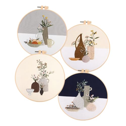Kit de broderie loisirs créatifs pour se détendre à la maison avec quatre ateliers point de croix