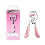 Brushworks Pro Lash Eyelash Curler with Built-In Comb - Precision Lash Separator & Curler for Fanned Out Lashes, Long-Lasting, Eye-Opening Lift, Stainless Steel, Pink, Easy to Use, Salon Style Results