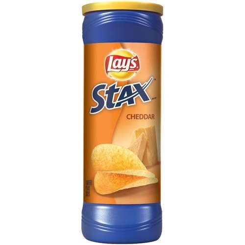 Lay's Stax CHEDDAR Flavored Crisp 5.5 Oz (Pack of 6)