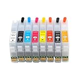 LDGSUPH Set da 8 cartucce d'inchiostro ricaricabili P400 con chip ARC compatibile con stampante T324 T3240 T3249 SC-P400