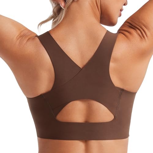 CRZ YOGA Womens Flex Sculpt Racerback Sports Bra - U Neck Medium ...