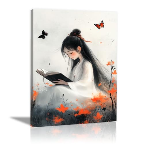 Affiche de galerie vintage 40x60cm portrait fille lunettes roses pour chambre