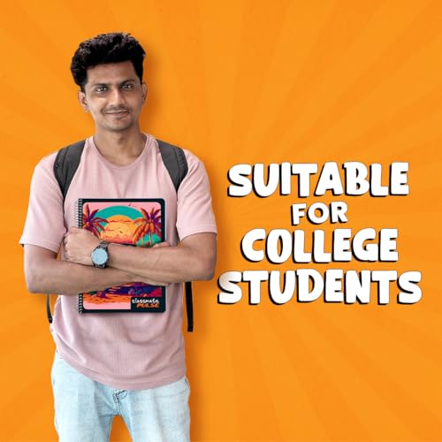 Classmate Pulse Single Subject Spiral Notebook - Pack of 1 | Unruled | 200 Pages | 24.0cm x 18.0cm | Attractive Cover Designs | Soft Cover | Notebooks for College Students (Image - 5)