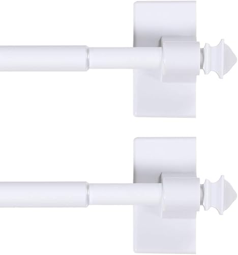 H.VERSAILTEX Paquete de 2 barras de cortina magnéticas para puertas de metal, barras multiusos para ventanas pequeñas, cafeterías y lugares de acero