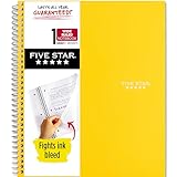 Five Star Spiral Notebook + Study App, 3 Subject, Wide Ruled Paper, 8