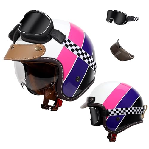 Casque Moto Rétro Grande Taille 2XL Évite la Pression Temporelle en Scooter