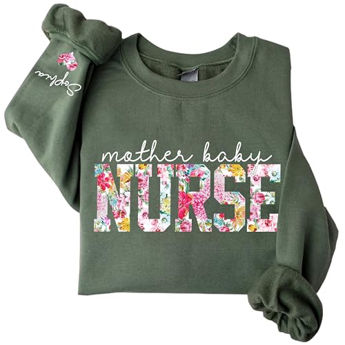 Custom Nurse Sweatshirt with Name on Sleeve, New Nurse Gift, Gift for Healthcare Workers, Medical Staff