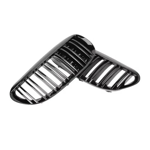 Parrillas para Serie 6 M6 E63 E64 2004-2010 en ABS negro brillante con listón doble 3