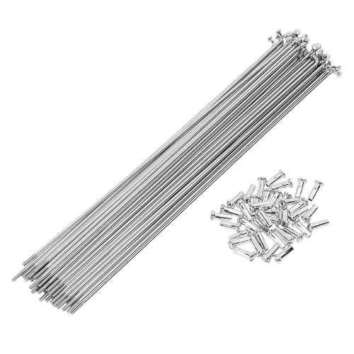 REPAIROCK 38 Set 13G Bicycle Spokes 230mm Bike Wheel Spokes Carbon Steel Silver Tone
