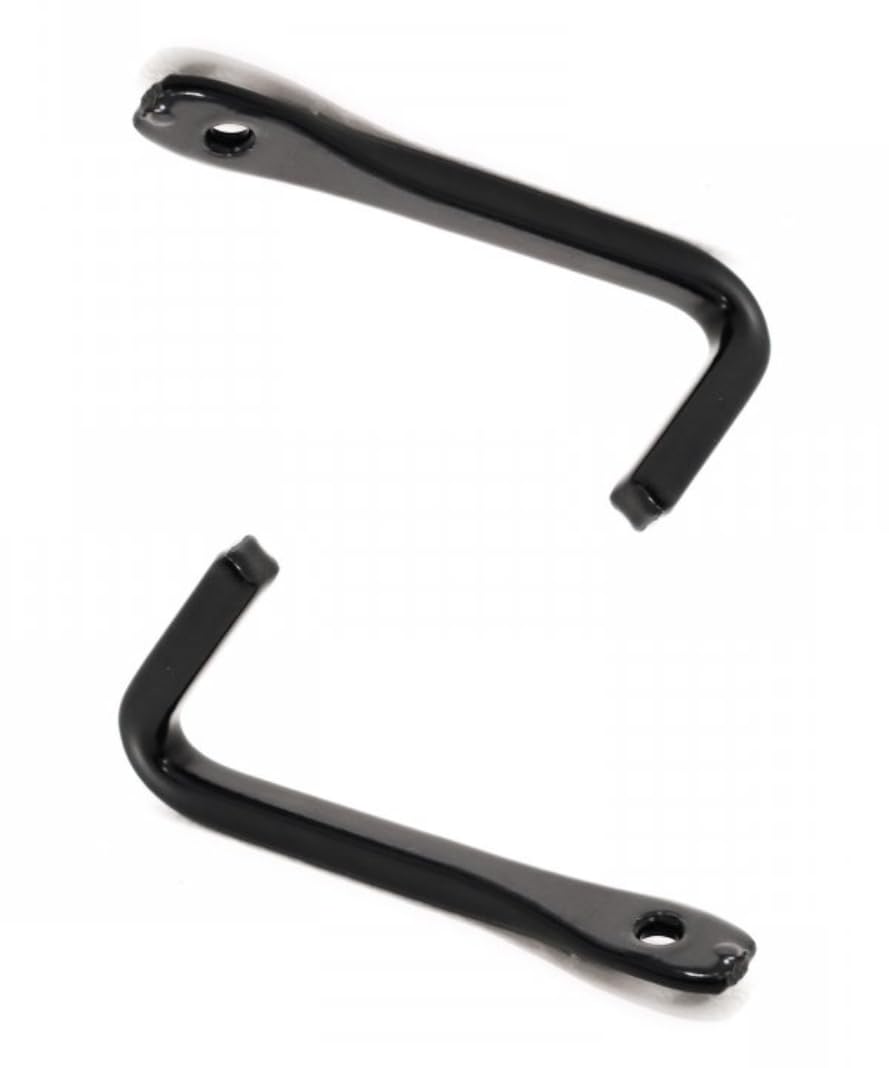 Garden Mile 2 Pack Heavy Duty Hanging Basket Bracket – Outdoor Metal Wall Mounted Plant Hanger – Hooks for Hanging Baskets, Bird Feeders, Wind Chimes & Garden Decorations – Black Steel Hooks