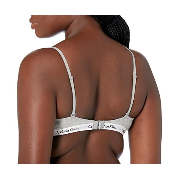 Calvin Klein Women's Carousel Triangle Bralette, Grey Heather, Small