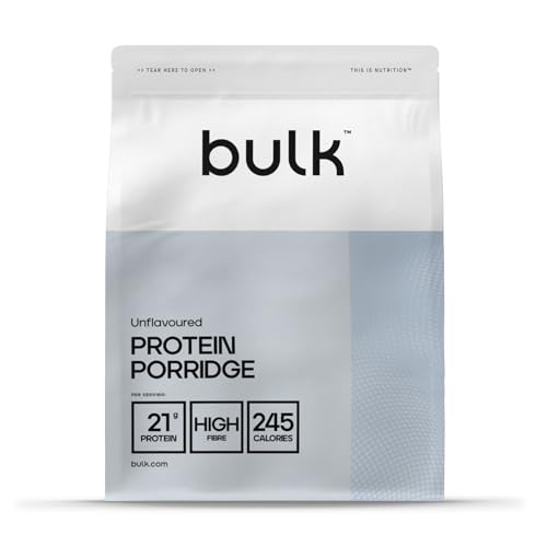 Bulk Complete Protein Haferflocken, Proteinreiche Haferflocken, Whey, hoher Ballaststoffgehalt, Protein Porridge, Geschmacksneutral, 1 kg
