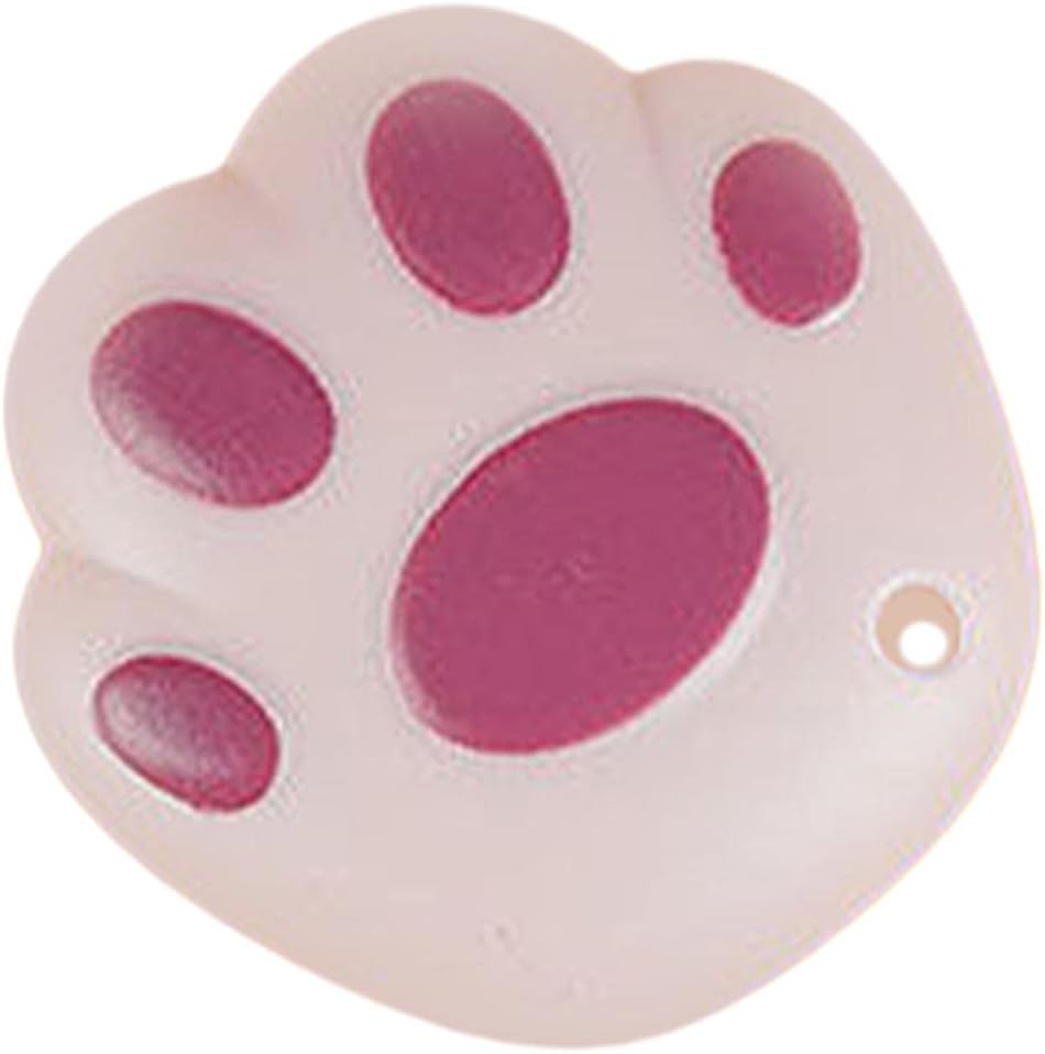 Bhuuno カッターナイフ ユーティリティナイフ プラスチック製 携帯便利 冷蔵庫用マグネット 学生用 かわいい 猫の足 オフィスホームのためのキーホルダー穴漫画とミニユーティリティナイフボックスカッター ピンク