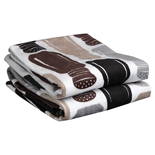 T-Fal 94754 Fiber Reactive Print Kitchen Towels: Highly Absorbent, Super Soft - 100% Cotton, 16 Inchx28 Inch Dish Towels cover