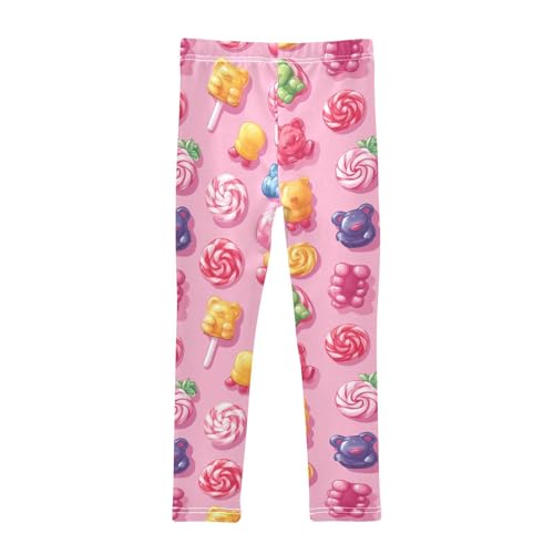 Funny Colorful Lollipops Jelly Candy Bears Girls Leggings Kids Yoga Pants Dance Active Tights 4T2