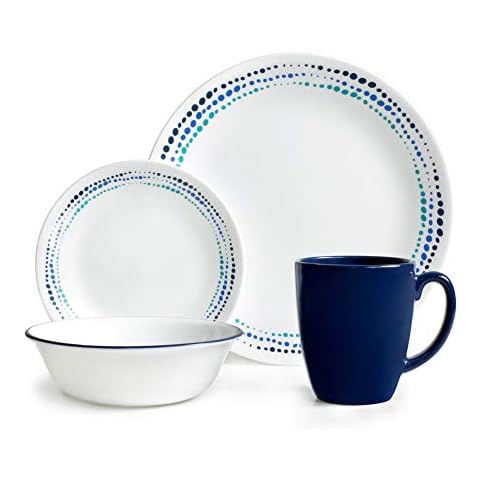 Corelle Ocean Blues 16pc Dinner Set Cover