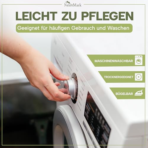 NatureMark Gästetücher – 12er Pack (30x50 cm), 100% Baumwolle, Oeko-Tex Zertifiziert, weich, saugfähig und pflegeleicht – Für Bad, Gäste & Spa – Sand/Beige