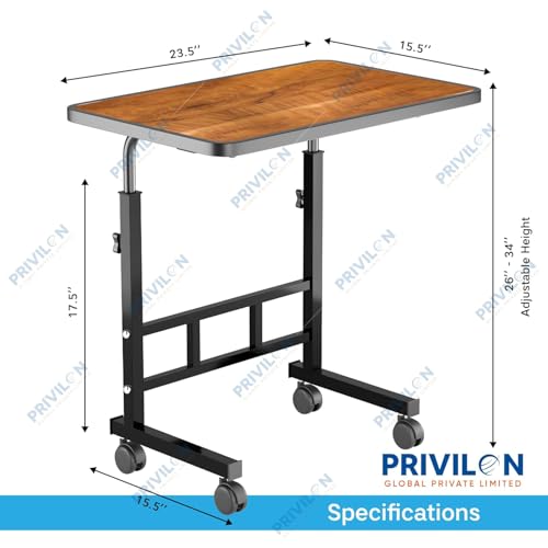 Image of Multi-Purpose Laptop Table, Study Table| Bed Table| Adjustable Height, Portable for Office, Work Form Home | DIY Table, Easy to Assemble, Engineered (wood AJ)
