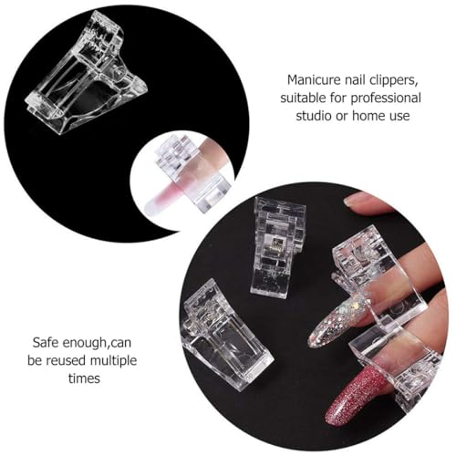 Set 20 clips para molde de uñas cristal miniatura 7