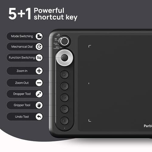 Image of Parblo Intangbo X7 Drawing Tablet 7.2x4.5 inch Graphics Tablets,Digital Drawing Tablet with Mode Switch,6 Customized Keys,Battery-Free Stylus S01 for Digital Art,Design,Work with Window /Mac,Android