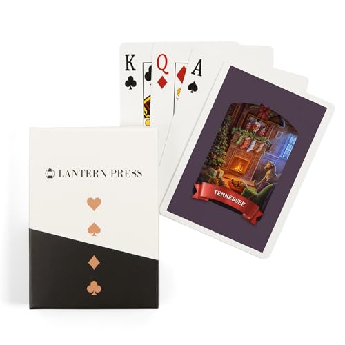 Lantern Press Tennessee, Christmas Morning, Baraja de 52 cartas poker