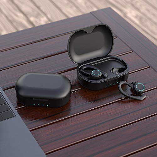 Btuty Fones de ouvido sem fio TWS Fone de ouvido portátil BT 5.0 Compatible with esportes IPX7 à pro