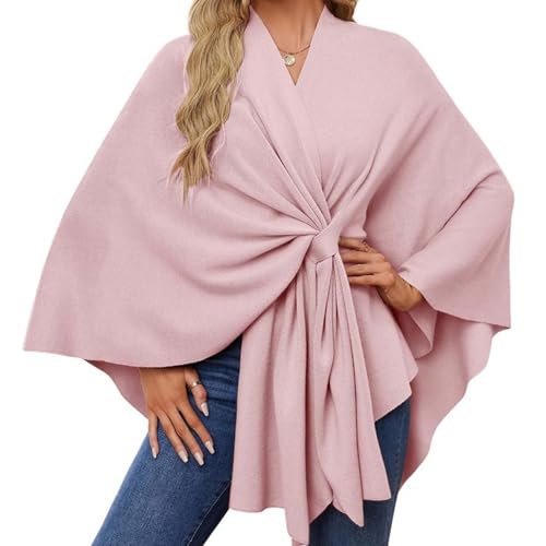 Simplifyleast Shawl Wrap, Lightweight Shawls Wraps with Loop, Elegant Shawl Wraps Soft Open Front Poncho Sweater2