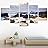 SIGNWIN 5 Panel Canvas Wall Art Modern Art Beach Dramatic Island Landscape Multicolor Photography for Home Decorations Ready to Hang - 60"x32"