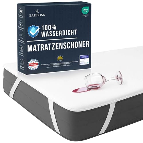 BARBONS Matratzenschoner 60x120 cm 2er - Oeko-TEX Zertifiziert wasserdichte Matratzenauflage Inkontinenzunterlage waschbar Nässeschutz Atmungsaktiv...