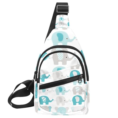 Sac à dos à bandoulière bleu éléphant de 30x18cm pour le camping