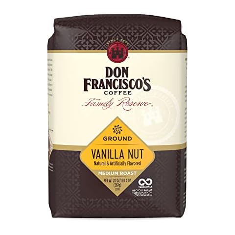 Don Francisco's Premium Vanilla Nut Medium Roast Ground Coffee - 100% Arabica Beans, Perfect for Drip, Pour Over, and French Press - Carefully Sourced, Family-Crafted Since 1870 (20 oz Bag) Cover