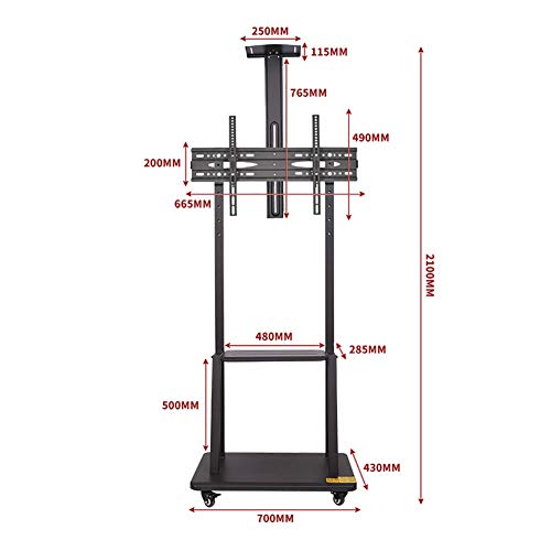 Soporte móvil ajustable para TV 32"-100" con ruedas miniatura 2