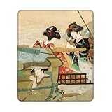 益田玉城 大井川 マウスパッド おしゃれ 高耐久性 滑り止め 防水 Pc ラップトップ 水洗い レーザー 光学式 世界の名画 25*30cm