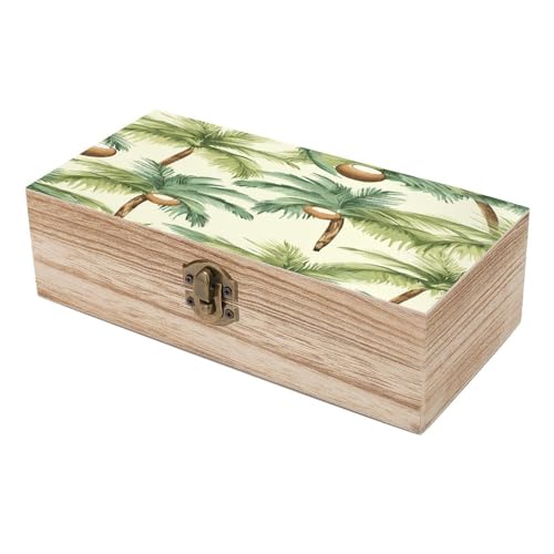 Malle décorative bois haut de gamme style rétro à couvercle - 7