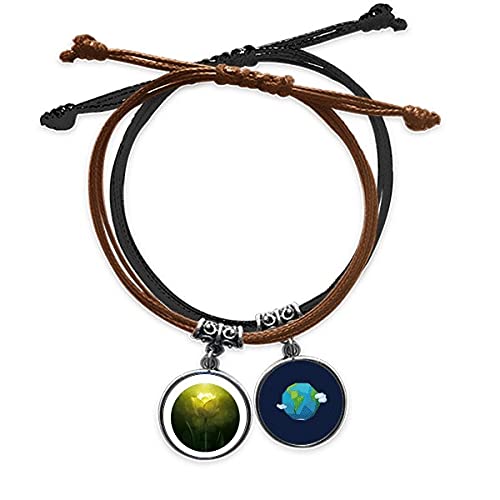 Pulsera de tulipán verde de cuero para lucir en tus paseos al aire libre