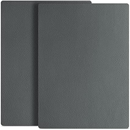 ILOFRI Leather Repair Patch 8x11 inch 2 Pcs, Durable Self Adhesive Vinyl and Leather Repair Kit for Couch, Car Seats, Boat Seat, Furniture, Upholstery, Auto Interior, Sofa, Chair - Dark Grey #1
