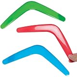 Baker Ross VC223 Jouets boomerangs aux couleurs de l'arc-en-ciel - Lot de 6, jouets boomer...