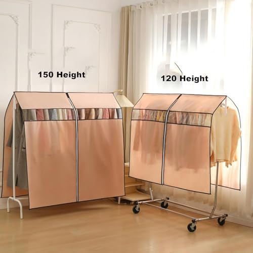 Garment Storage Bags for Hanging Clothes, Clothing Rack Cover, can be Used for Long Clothes, Dresses, Suits, Visible Window(90x120cm/35x47in) 5