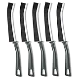 Hartborsten Ecken Reinigungsbürste, Premium Spaltreinigungsbürste Fugenbürste Bad, Eckenreinigungsbürste für Tiefenreinigung Toilette, Fliesenböden Küche Badezimmer, Waschbecken (5 Stücke, Grau)