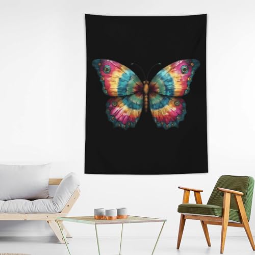 Tapiz colgante de mariposas vertical para decoración de pared en sala de estar 3