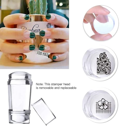 7 Colors Nail Stamping Polish Gel Nail Stamper Kit With 5Pcs Nail Stamping Plates For Nails Art Stamp Beginners Kit #TOP2