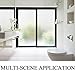 HIDBEA Frosted Window Privacy Film Heat Control UV Blocking, Static Cling Non-Adhesive Reusable Door coverings for Bathroom Home Office (Frosted 35.4 Inch x 8.2 Feet)