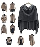 Einfacher Überziehponcho, der als Schal, Schal, Schlauchtuch, Kleid, Pullover oder sogar Rock getragen werden kann. Ein schicker Poncho mit durchscheinend weichem Gefühl, der über alles getragen werden kann, von Strandmode bis Abendgarderobe. Sie sind klein genug, um leicht in Ihrer Tasche verstaut zu werden. Einheitsgröße, tragbar zu jeder Tageszeit zu jeder Jahreszeit. Purer Luxus, der Frau jeder Größe und Form ergänzt, ohne sie zu überwältigen. Ideales Geschenk mit garantierter Qualität!